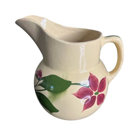 ─୨ৎ─ Watt Pottery 5 Petal Starflower Pitcher #16 (5F-BK) ❌ - Picture 1 of 6